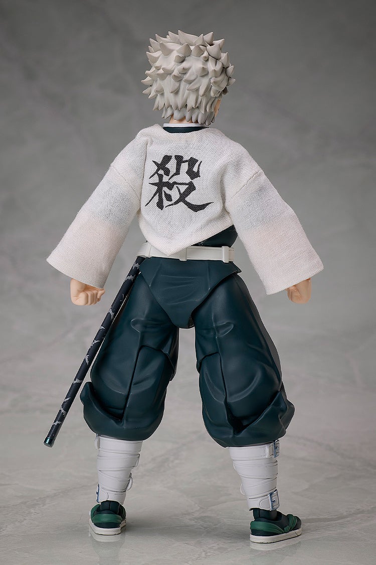 Close-up of Sanemi Shinazugawa's intense expression and scar detailing