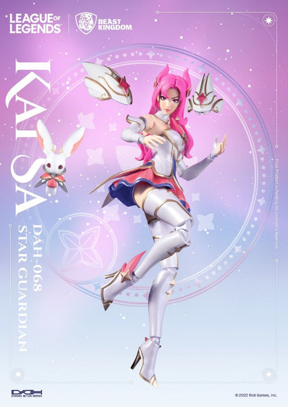 League of Legends Star Guardian Kaisa action figure by Beast Kingdom DAH-068 with bunny companion and extra head pieces