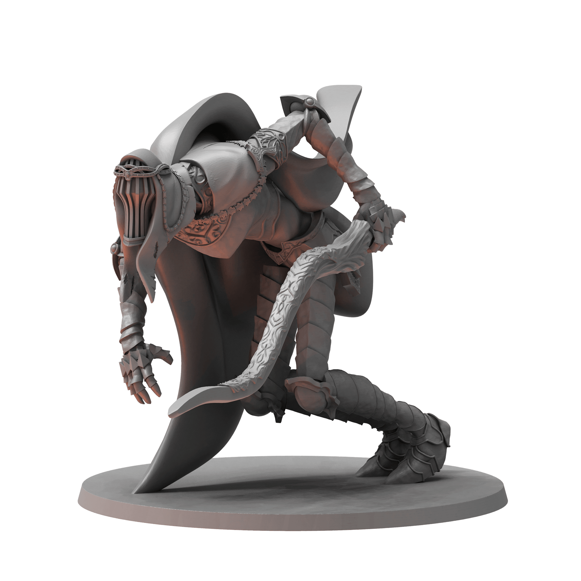 RPG miniature with bended sword from Dark Souls RPG Miniature - Dancer of the Boreal Valley & Smough