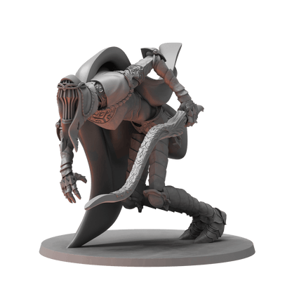 RPG miniature with bended sword from Dark Souls RPG Miniature - Dancer of the Boreal Valley & Smough