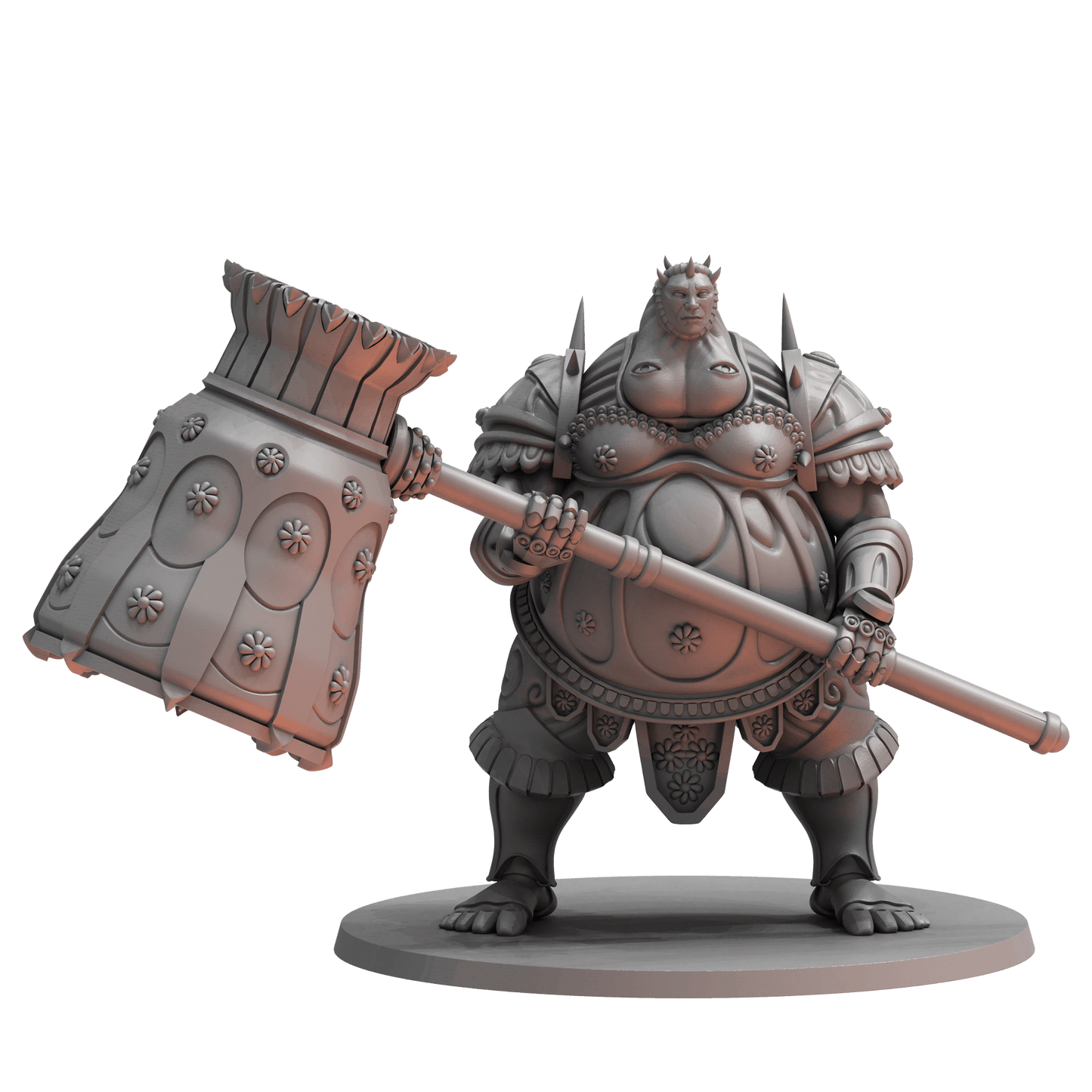 RPG miniature with big hammer from Dark Souls RPG Miniature - Dancer of the Boreal Valley & Smough