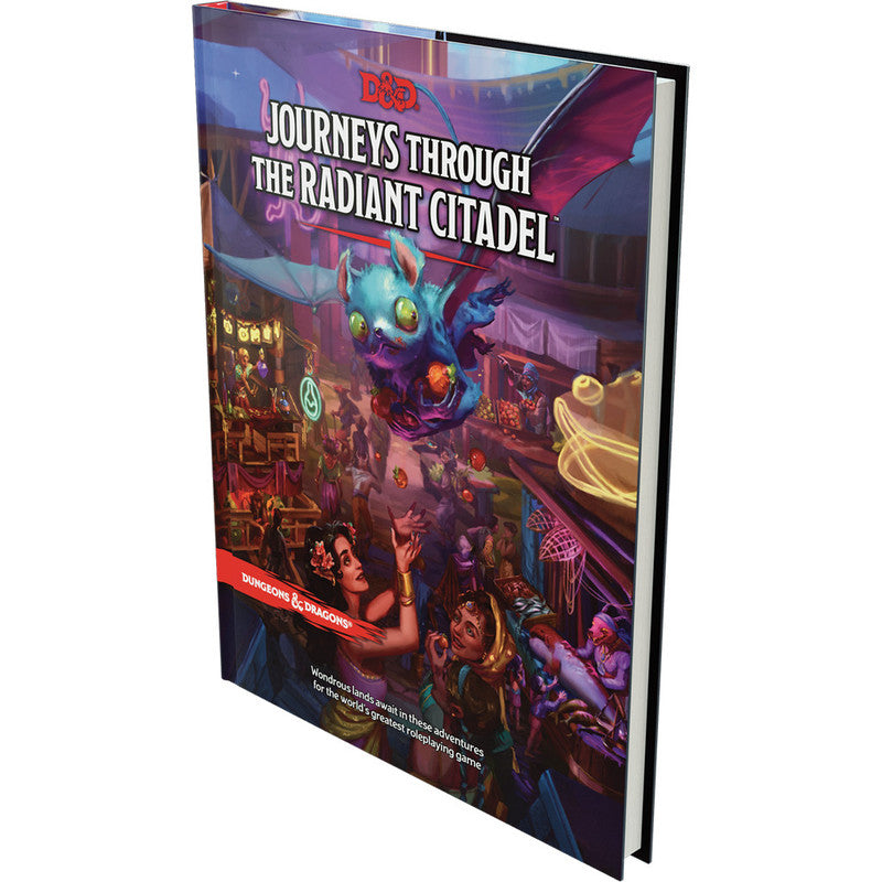 Journeys Through the Radiant Citadel DD hardcover book alternative cover featuring vibrant geometric monster art