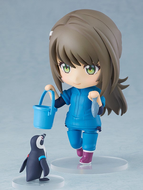 Close-up of Nendoroid Fuka Miyazawa with alternate faceplate and bent arms