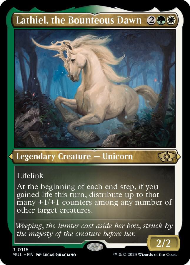 Lathiel, the Bounteous Dawn 115/65 (March of the Machine: Multiverse Legends)  - Etched Foil