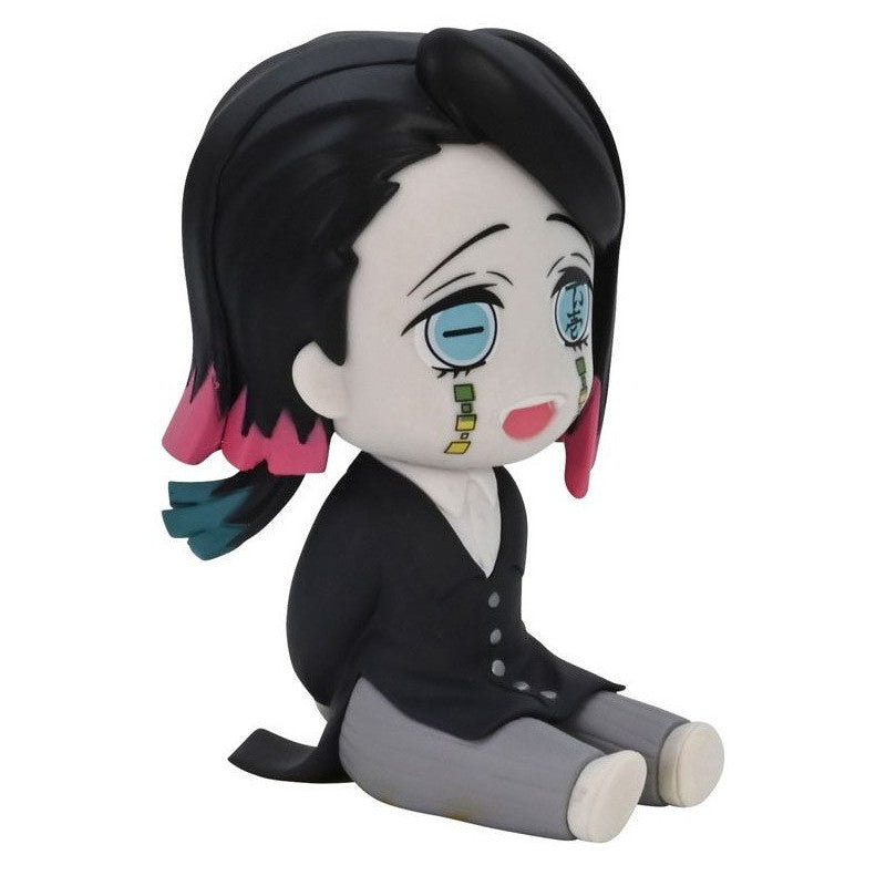 Demon Slayer Kimetsu no Yaiba Enmu Potetto figure in seated pose black suit gray pants