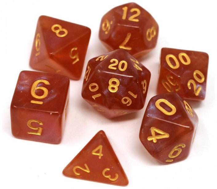 Metallic Dice Games - Die Hard Dice Polymer RPG Polyhedral Set - Autumn Equinox - Good Games