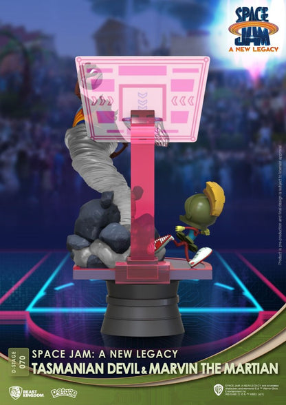 Rear view of the Space Jam 2 diorama highlighting movement details and effects