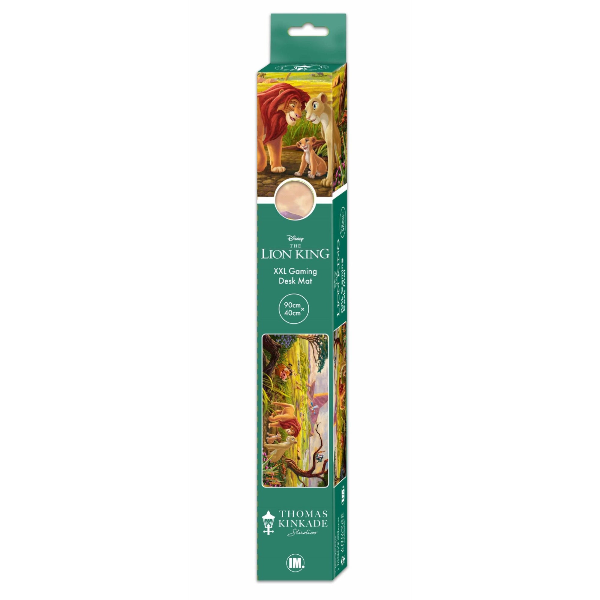 Thomas Kinkade Lion King XXL gaming mat angled view
