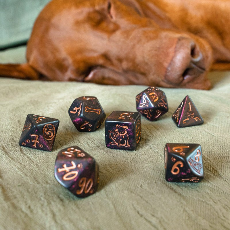 Q Workshop - Dogs Dice Set - Luna Dice Set 7 - Good Games