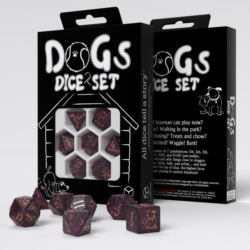 Q Workshop - Dogs Dice Set - Luna Dice Set 7 - Good Games
