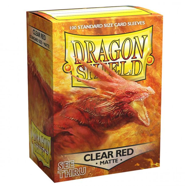 Dragon Shield - Standard Matte Sleeves (100) - Clear Red