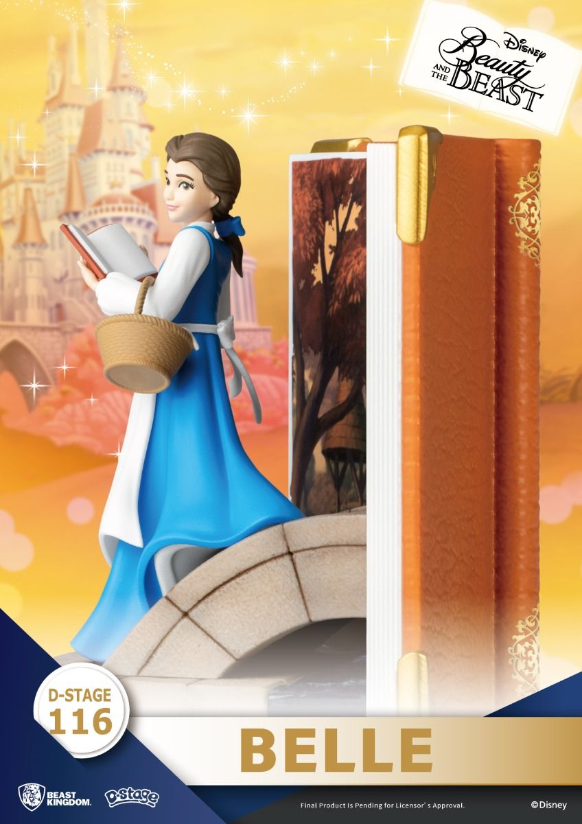 Cinderella storybook series figure holding a shoe, standing on a round base with intricate designs