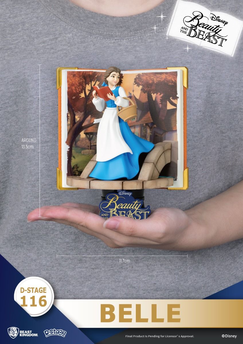 Back view of Cinderella storybook series figure showing detailed dress and base decorations