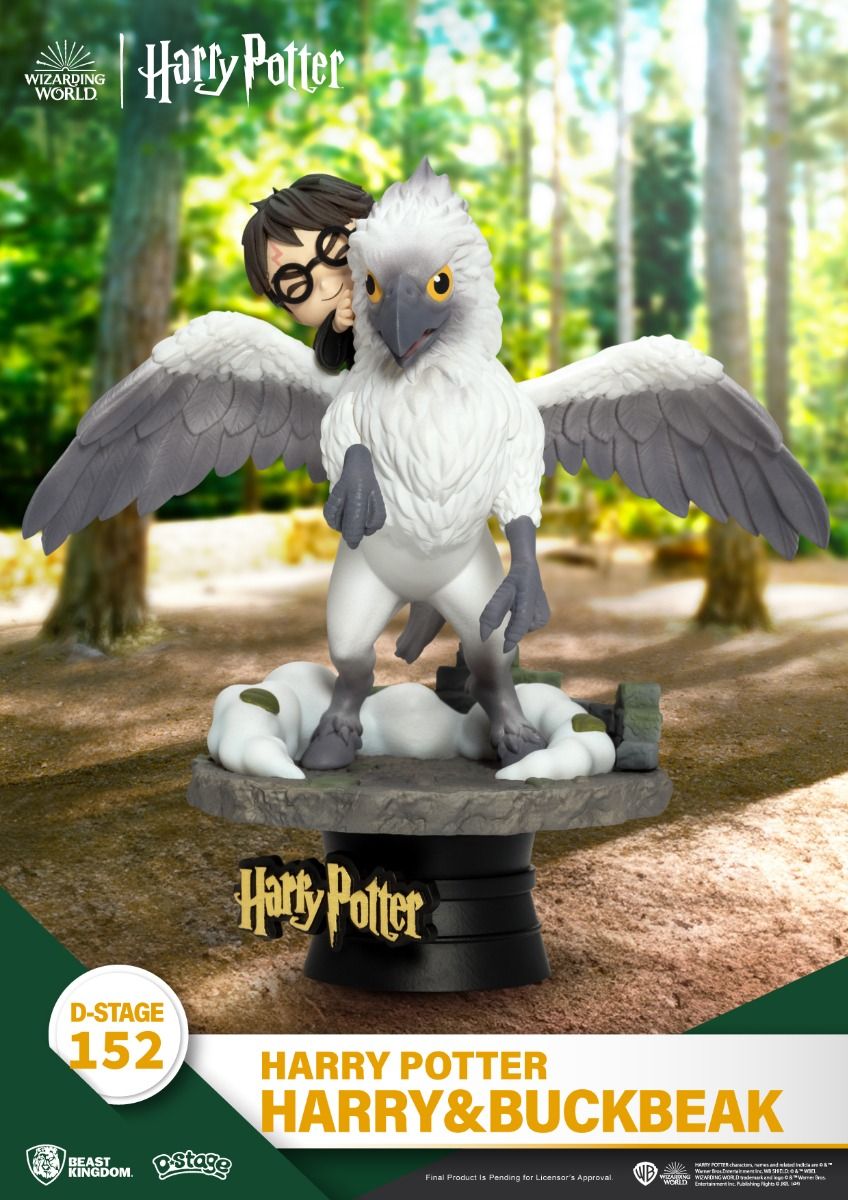 Harry Potter D-Stage 152 collectible statue featuring Harry and Buckbeak on a forest base