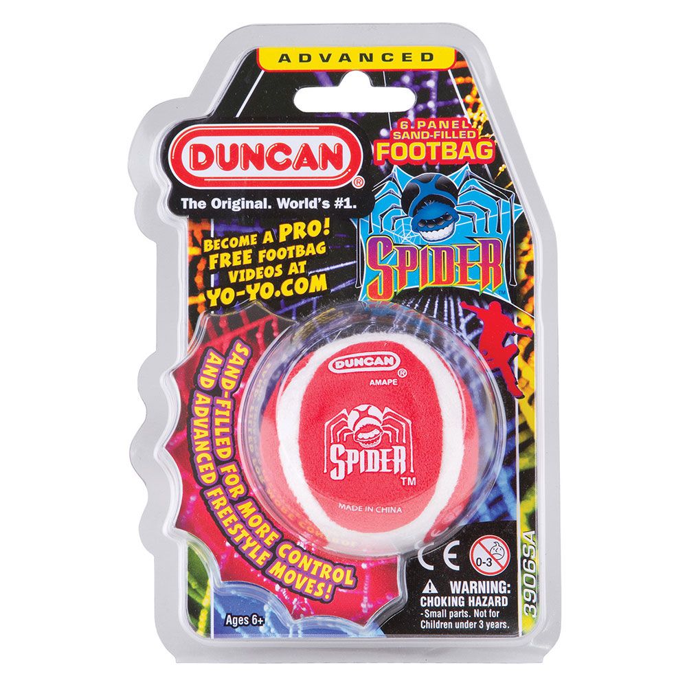 Duncan Footbag Spider 6 Panel Sand Filled(Assorted Colours) - Good Games