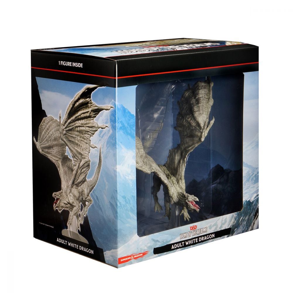 Dungeons & Dragons - Icons of the Realms Miniatures White Adult Dragon Premium Figure - Good Games