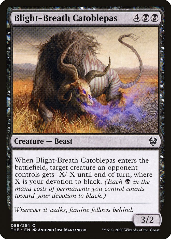 Blight-Breath Catoblepas 86/254 (Theros Beyond Death)  - Foil