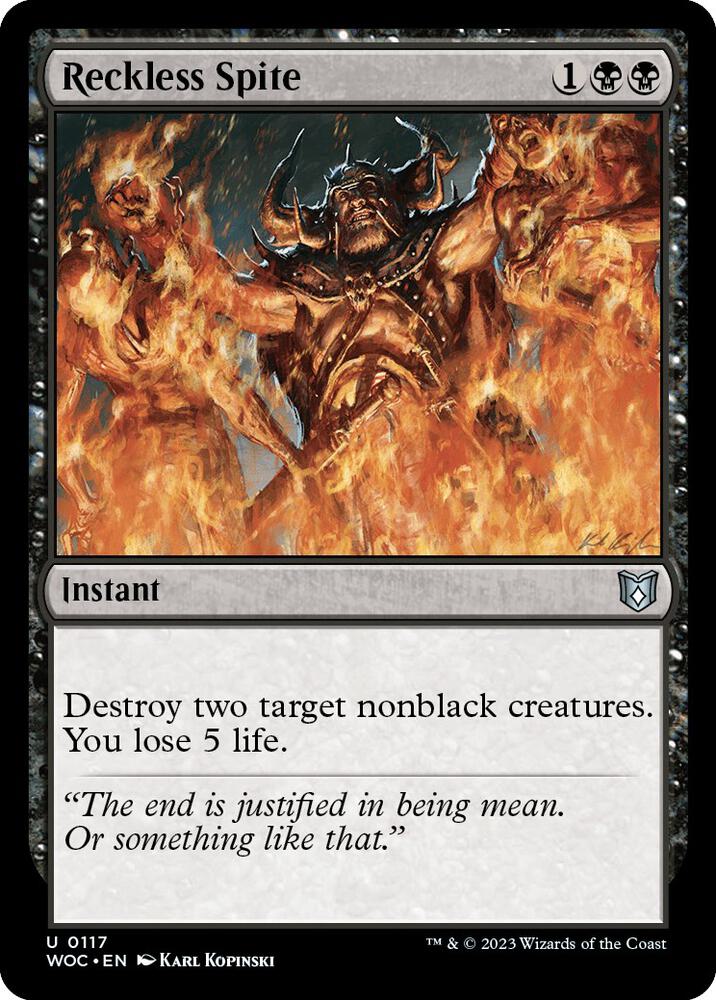 Reckless Spite 117/173 (Commander: Wilds of Eldraine) 