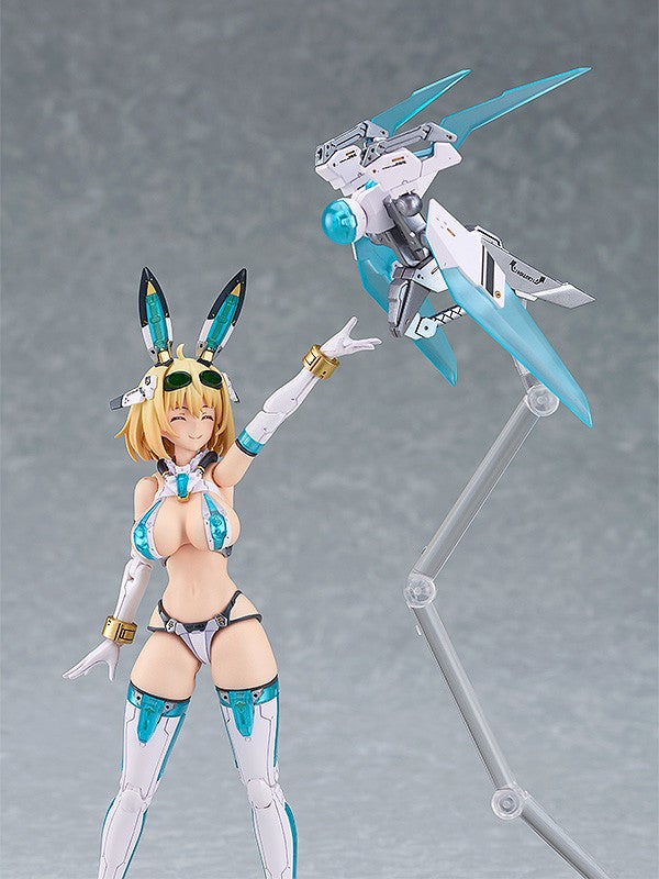 Bunny Suit Planning Plamax BP-01 Sophia F Shirring action figure in white and turquoise swimsuit with flight unit accessory