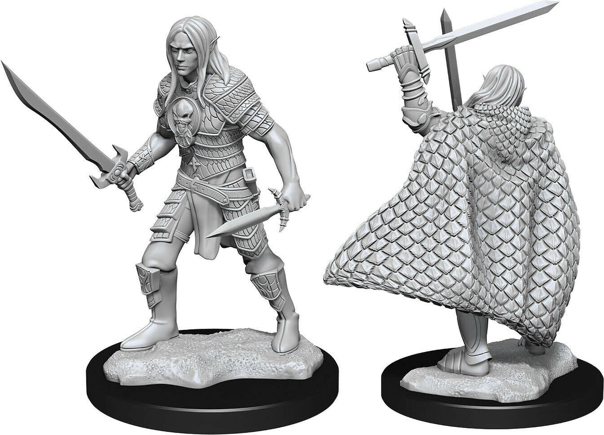 Pathfinder Deep Cuts Unpainted Miniatures Elf Male Fighter - Good Games