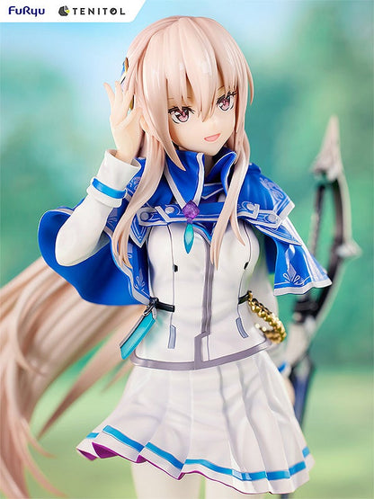 Rear view showing cape movement and figure base design