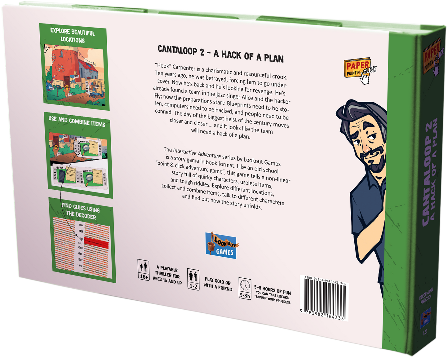 Interior comic panel from Cantaloop Book 2 showing interactive choices