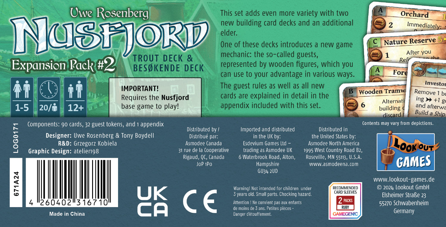 Nusfjord: Expansion Pack #2 - Trout Deck and Besokende Deck - Good Games