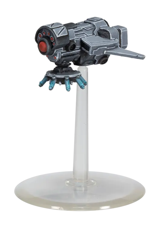 Firefight Enforcer Missile Shield Drone on clear stand