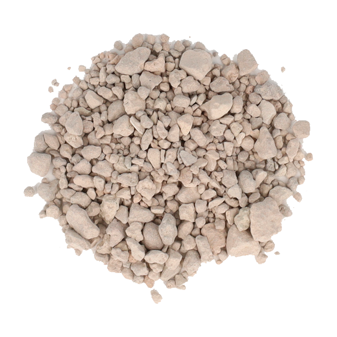 A circular heap of light brown and tan irregular stones for Scale 75 Soilworks Scenery Environments Urban Set