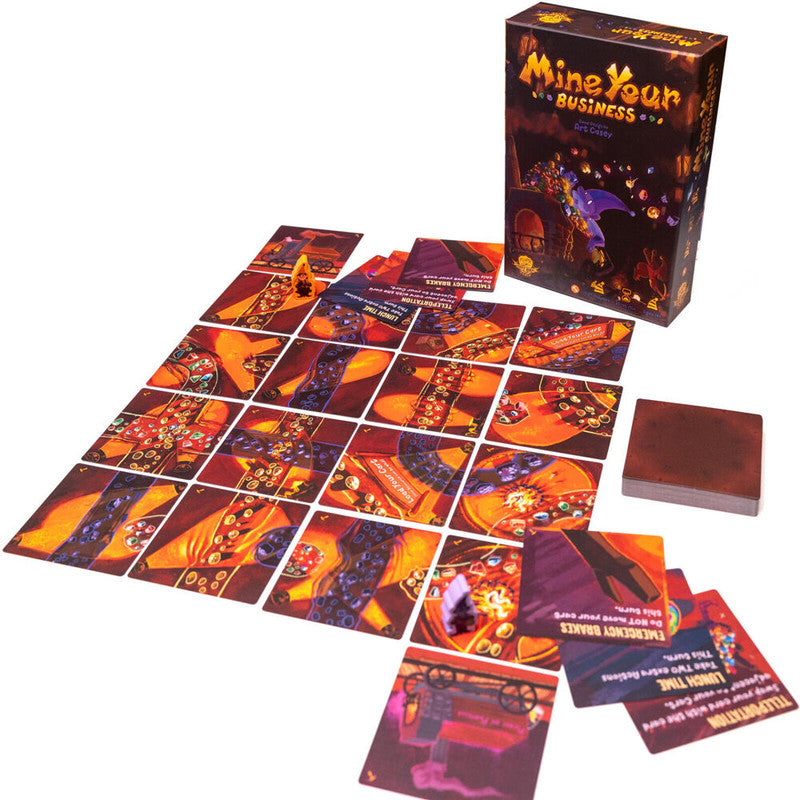 Mine Your Business board game with box, cards, tiles, and tokens