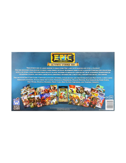 EPIC Card Game Ultimate Storage Box with illustrated card art and logo