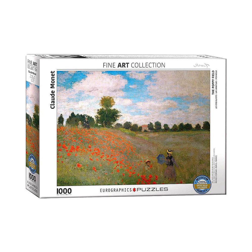 Eurographics Monet Poppy Field 1000 Piece Jigsaw - Good Games