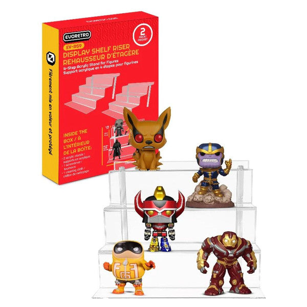 Evoretro 4-Step Acrylic Display Stand for Action Figures RS6