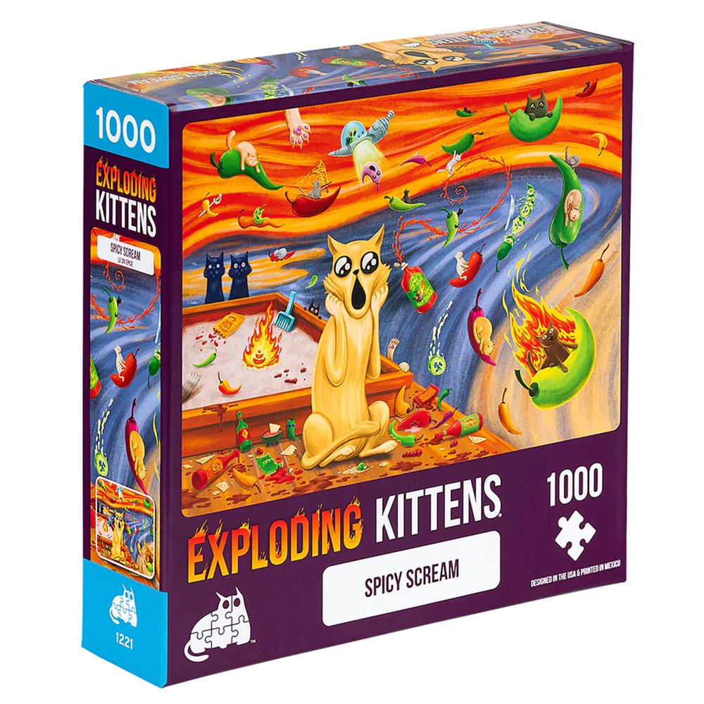 Exploding Kittens Puzzle - Spicy Scream - 1000 Pieces – Good Games