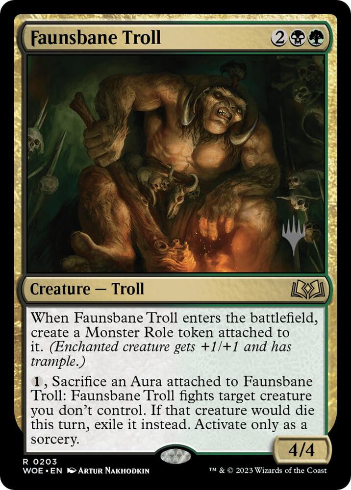 Faunsbane Troll 203p/200 (Promo Pack: Wilds of Eldraine) 