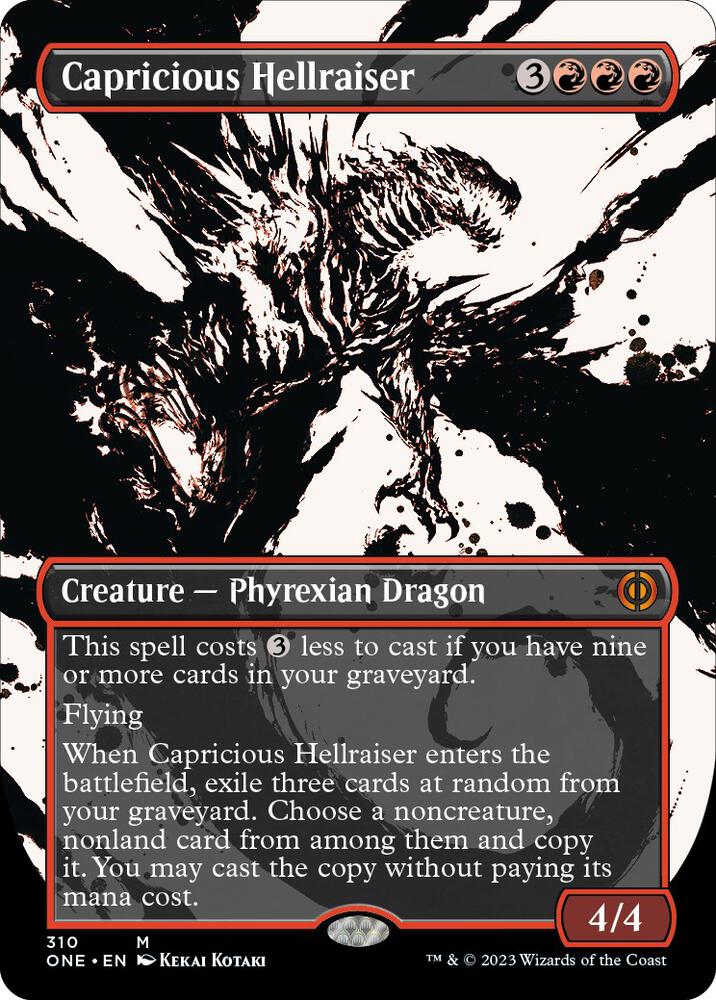 Capricious Hellraiser 310/271 (Phyrexia: All Will Be One)  - Borderless