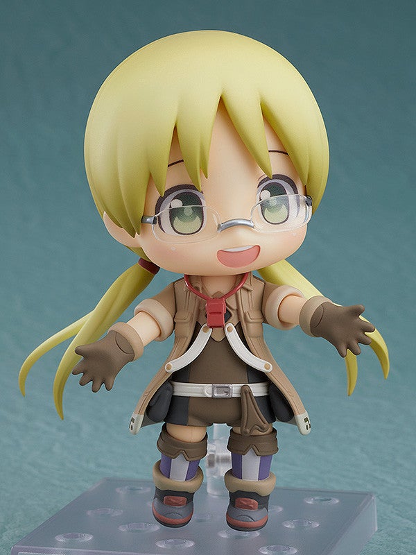 Nendoroid Figure of Riko from Made in Abyss in brown adventurer gear with glasses and pigtails