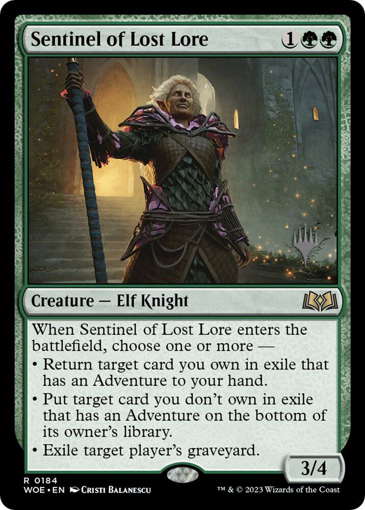 Sentinel of Lost Lore 184p/200 (Promo Pack: Wilds of Eldraine)  - Foil