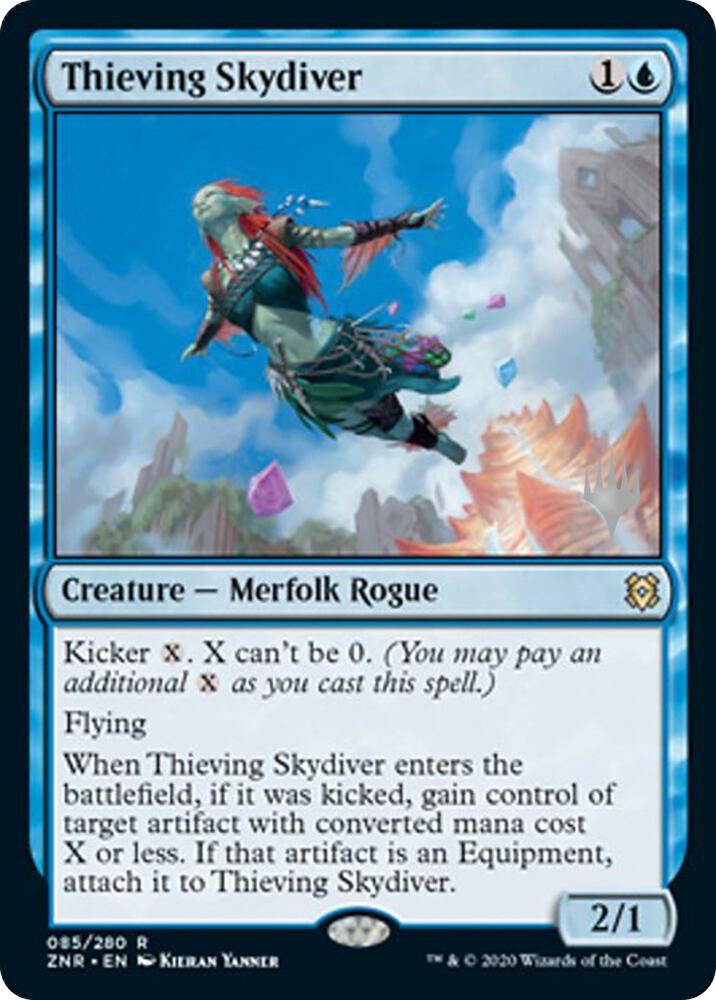 Thieving Skydiver 85 (Promo Pack: Zendikar Rising)  - Foil