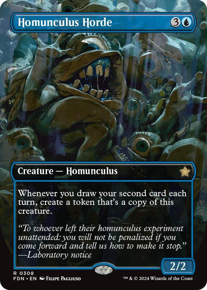 Homunculus Horde 308/291 (Foundations)  - Borderless Foil