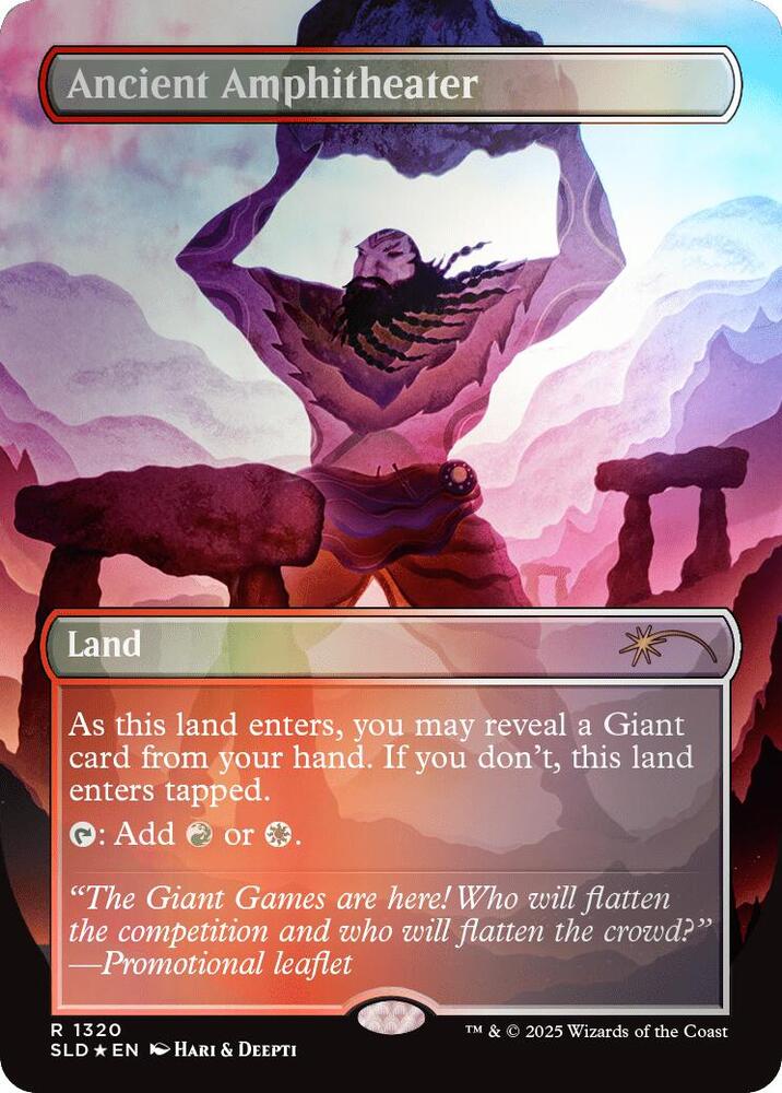 Ancient Amphitheater 1320 (Secret Lair Drop Series)  - Borderless Rainbow Foil