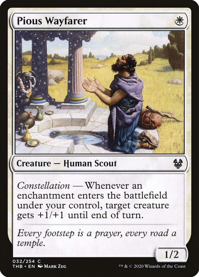 Pious Wayfarer 32/254 (Theros Beyond Death)  - Foil
