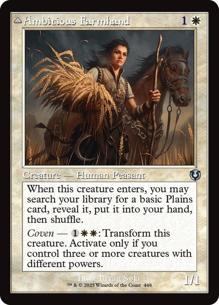 Ambitious Farmhand // Seasoned Cathar 448/287 (Innistrad Remastered)  - Retro