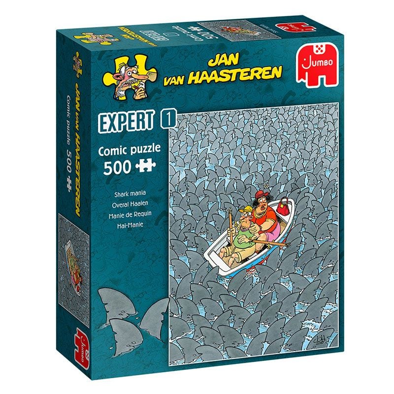 Jan Van Haasteren - Expert - Shark Mania 500 Piece Jigsaw