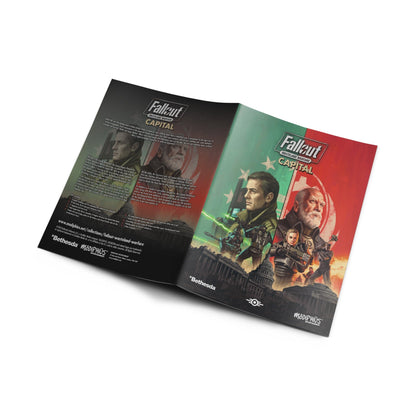 Game book cover shows armed characters in a ruined Washington D.C., with the Capitol