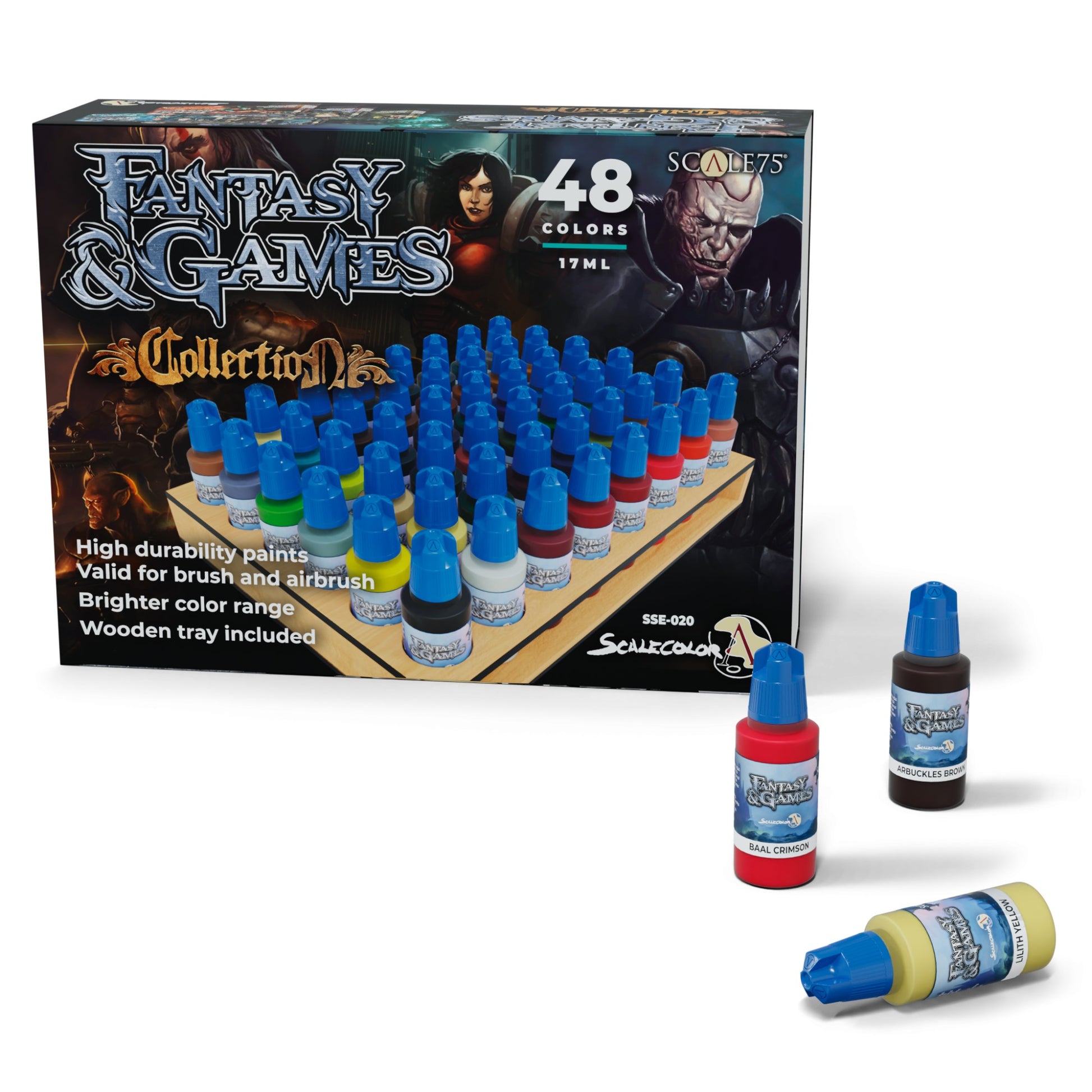 Scale 75 Fantasy & Games Collection Acrylic Paint Set 17ml - 48 Colours - Good Games