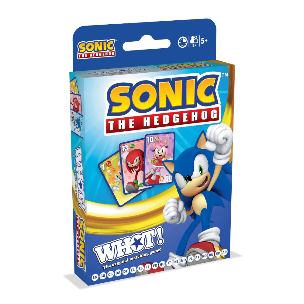 Winning Moves Sonic the Hedgehog WHOT! Card Game packaging box front view