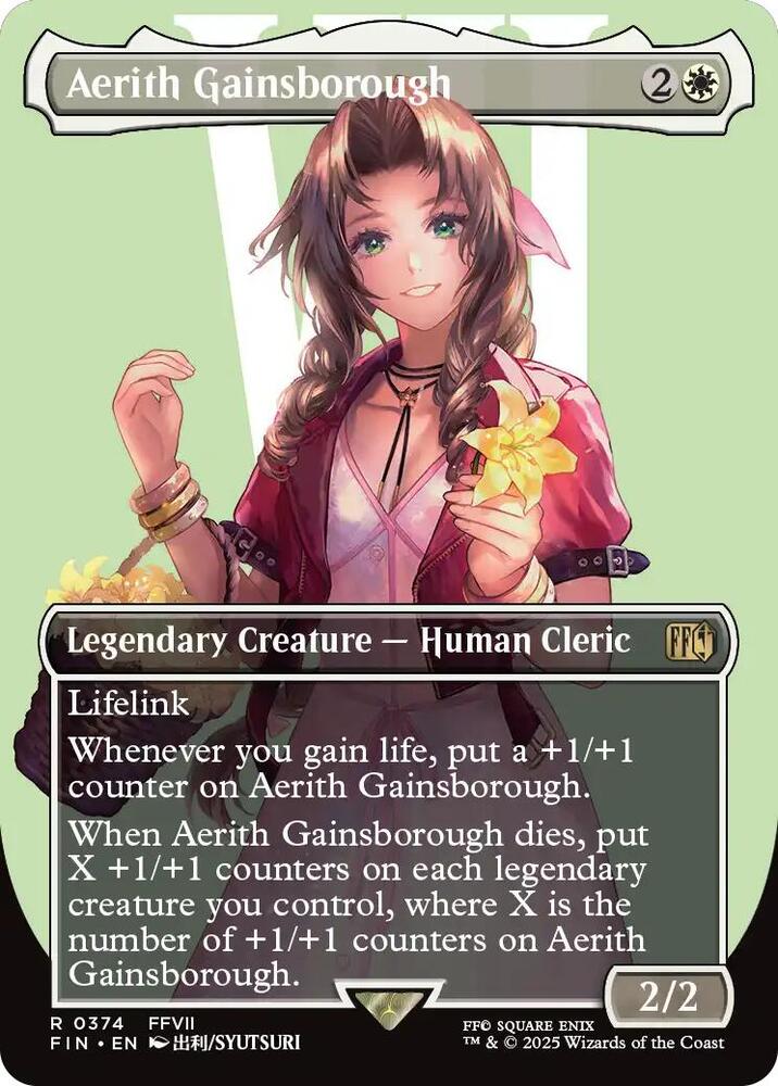 Aerith Gainsborough 374 (FINAL FANTASY)  - Borderless