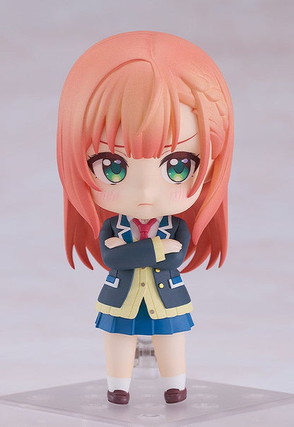Full display of Aika Natsukawa Nendoroid with all accessories and face plates