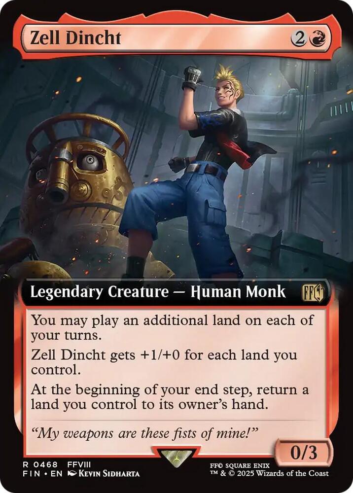 Zell Dincht  468/309 (FINAL FANTASY)  - Extended Art Foil